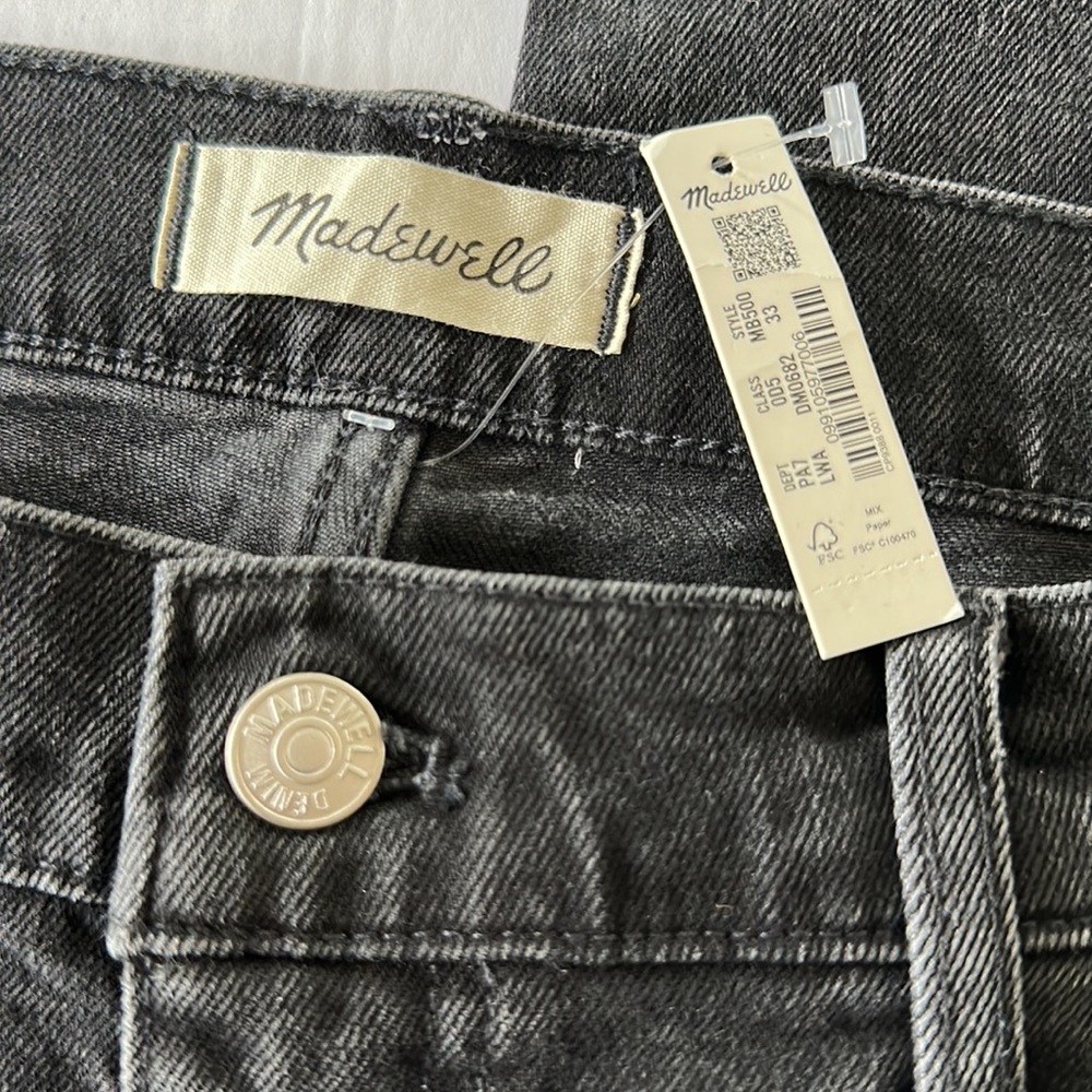 Madewell Tomboy Straight Jeans in Lunar Wash Size 33 NWT - Picture 4 of 15